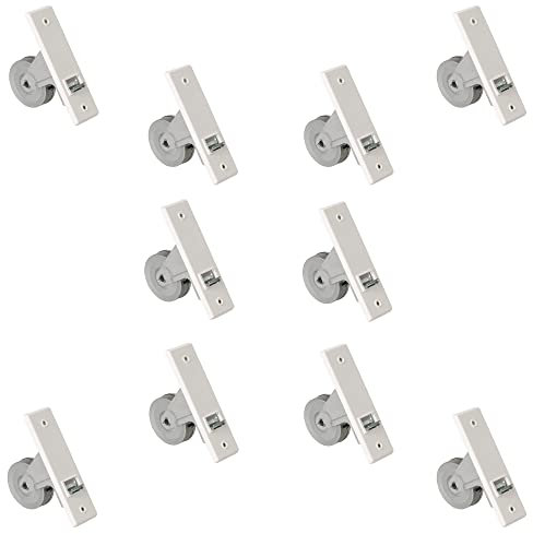 Rollwin 10x Rolladen Gurtwickler Unterputz 135mm Lochabstand - aus Deutschland - mit Gurtwickler Blende Weiß - ohne Gurt - für 23mm Rolladengurt geeignet - Rollo Wickler mit Abdeckblende