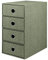 Rössler SOHO 4er Schubladenbox aus Papier | Büro Organizer Schreibtisch | Schubladen Organizer Büro Zubehör & Bürobedarf | Schreibtisch Organizer Box | 18 x 25 x 32 cm | 1 Stück | Farbe: Salbei