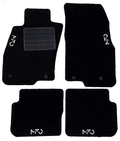 Carmats tappetini compatibili con Mito dal 2012 al 2016 in moquette con fermi di fissaggio 4 loghi
