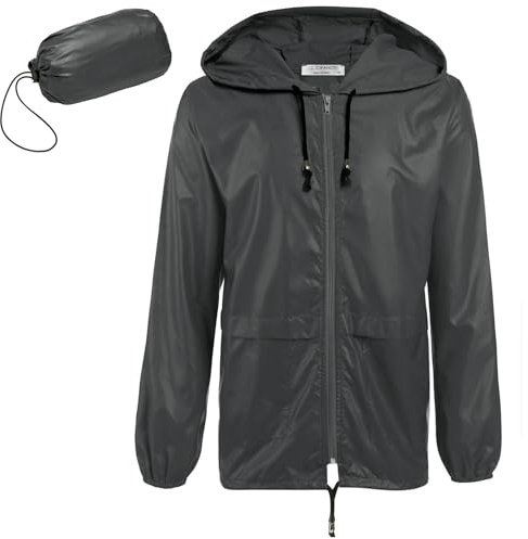 COOFANDY Hunting Rain Gear for Men Waterproof Hooded Raincoat