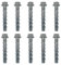 10x Remstaler BETONSCHRAUBE Sechskant mit angepresster Scheibe | Ø5 - Ø18 | ETA Zulassung | made in GERMANY | Schraubanker (8x80)