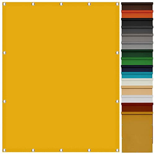 SunSail Wasserdicht Rechteckig 2 x 9 m UV-Schutz Windschutz Sonnensegel Schattentuch inkl Befestigungsseile für Patio Hinterhof Rasengarten, Gelb