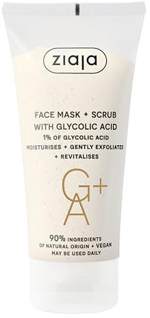 Ziaja Mascarilla y exfoliante facial con ácido glicólico