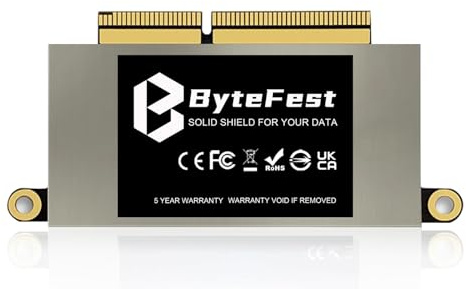 ByteFest SSD 512GB für Mac, Festplatte Interne M.2 NVMe PCIe Gen3x4 Kompatibel mit Apple MacBook Pro Retina 13 A1708 2016 2017 EMC 2978/3164 Non-Touch Bar (MacOS Vorinstalliert)