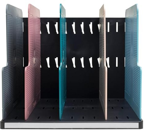 EXACOMPTA - Art.-Nr. 390606D – Vertikale Ordnungsmappe Modulotop mit 5 Skandi-Registern – zum Sortieren von Post oder A4+ Dokumenten – Maße: Tiefe 30 x Breite 28,8 x Höhe 25,5 cm – sortiert