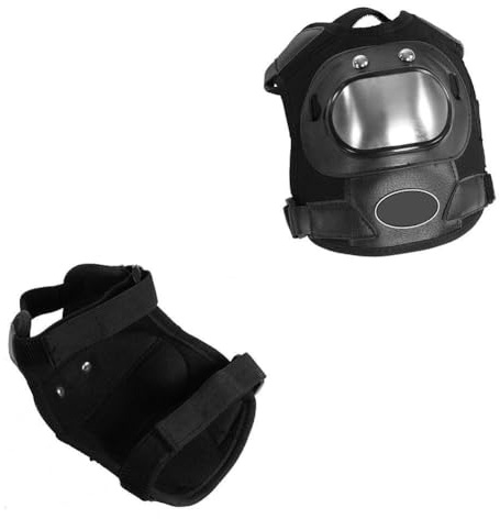 Yctze Ginocchiere protettive moto, 2 pezzi Motocross in acciaio inossidabile nero ATV Adulti Ginocchiere Set protezioni parastinchi ginocchier per adulti buona traspirabilit?Guard Protector Gear