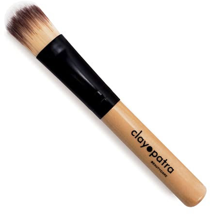 Clayopatra Beautycare Maskenpinsel Silikon Gesichtspinsel, veganes Kosmetik Pinsel Set für Beauty Masken,Maskenpinsel fürs Gesicht + gratis Pinseltasche (Maskenpinsel Nylon, vegan)