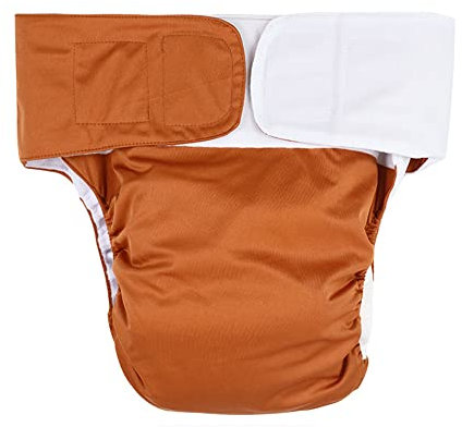 Windeln für Erwachsene Wiederverwendbare - Windeln für Erwachsene Waschbar Inkontinenz Mann Schützende Unterwäsche, Atmungsaktiv und auslaufsicher, geeignet für Taille 19.68-49.60 Inches (Kaffee)