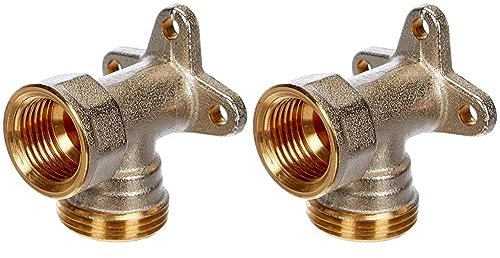 WIROFLEX | Wandscheibe | Klemmring | Schraubsystem | Fitting | 3/4 A x 1/2 IG | Für Mehrschichtverbundrohr (Packung mit 2)