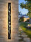 Applique murale longue LED noire 100cm applique murale extérieure 32W IP67 étanche lampe murale de villa conception de fleur de pêche appliques murales extérieures murs jardins porche