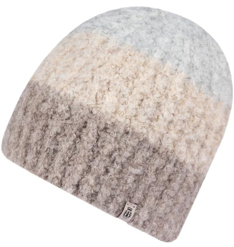 Roeckl Damen Cosy Bouclé New Mütze Winter-Zubehör-Set, Multi Grey 0510, ONE Size