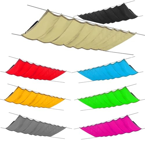 Solsegel, infällbart solsegel, pergola, markis, vattentät, solskydd, trädgård, justerbar, 100 % skydd mot UV-strålning, B: 300 cm, L: 400 cm, beige