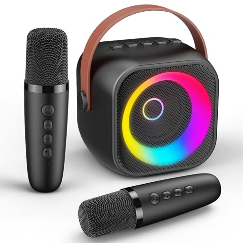 Karaoke Machine 2 Microphones, Toys for 3-12 Year Old Girls Birthday Gifts for Girls Microphone for Kids 3-9 Year old Girl Gifts Toys for Girls