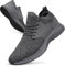Giniros Sneaker Herren Schuhe Sportschuhe Turnschuhe Herren Laufschuhe Freizeit Walkingschuhe Straßenlaufschuhe Tennis Fitness Jogging Leichtgewichts Atmungsaktiv Casual Schuhe Schlüpfen Grau 45EU