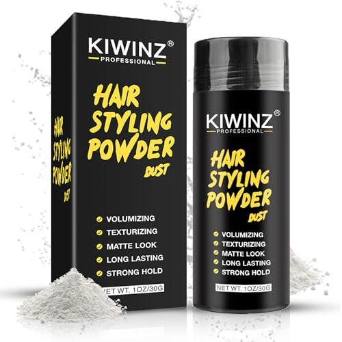 Kiwinz Professional Hair Styling Powder for Men – Natural Look Texture Hair Powder with Matte Finish – Long-Lasting Hold, Adds Volume & Texture, Non-Sticky and Smells Great – 30g