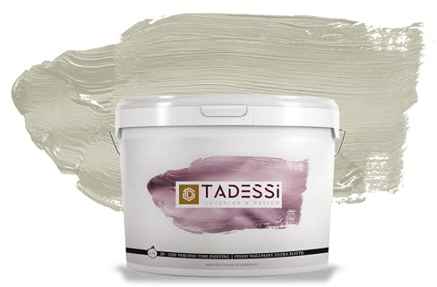 TADESSI Color Vista Wandfarbe Taupe - Pastell Mocha - Matte Dispersionsfarbe - Hochwertige Innenfarbe für Wand und Decke - 2.5 Liter