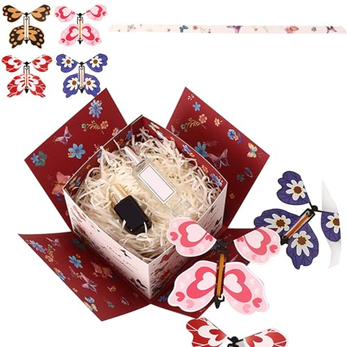Butterfly Present Box, Butterfly Present Box En delikat fjäril exploderar | Kreativ Explosiv för alla hjärtans dag födelsedag