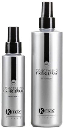 Kmax Concealing Fixing Spray - Lacca per Capelli Tenuta Media, Fissante Capelli, Fissatore Fibre Cheratina, Hair Fixing Spray - Formato da 250 ml
