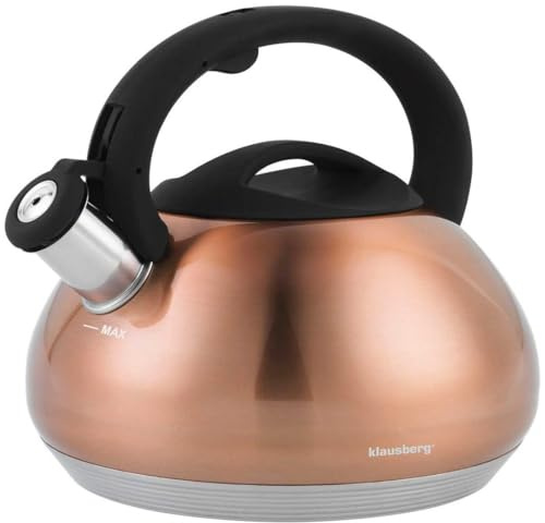 Klausberg brons rostfritt stål flottskål tekanna vattenkokare 2,7 liter KB-7385 …