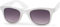styleBREAKER Mädchen Nerd Sonnenbrille mit Strass, Kunststoff Rahmen und Polycarbonat Flachgläsern, Kinder 09020087, Farbe:Gestell Weiß/Glas Grau Verlauf