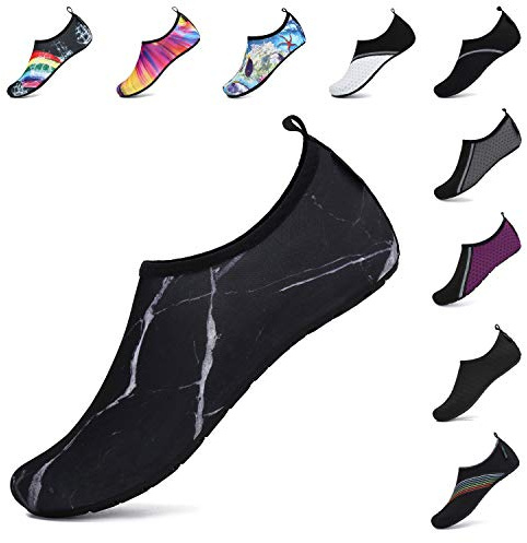 SAGUARO Unisex Scarpe da Mare Uomo Scarpe da Spiaggia Antiscivolo Donna Scarpe da Immersione Leggere Scarpe per Acqua Yoga Scarpe da Scoglio Traspirante Sportive Surf Inchiostro 40/41 EU