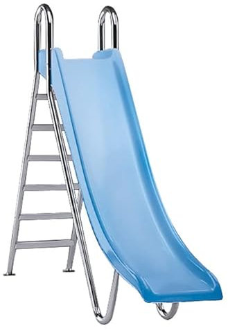 Suinga Scivolo per piscina diritto con pista in poliestere rinforzato con fibra di vetro, larghezza 0,43 m (altezza 1,30 m)