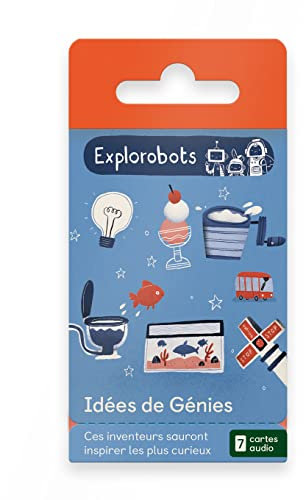 YOTO - Explorobots Encyclopédie Enfant Invention, Livre Audio français Enfant à écouter sur conteuse, boîte à Histoires pour Enfant Player Mini, Pourquoi Petite encyclopedie 5 à 8 Ans