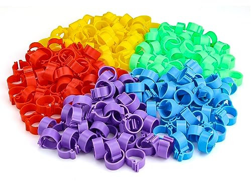 250 Stück Hühnerringe, PARFCO 16mm Hähnchen Beinringe, Plastik Geflügel Fußringe, Klar und Leicht Verständlich Markierungsringe, Abnehmbare Taubenringe für Hühner, Gänse, Enten und Bauernhof