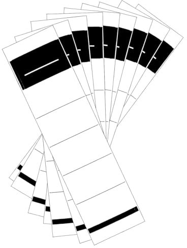 MYGLOAR 50 Stück Ordneretiketten, breite Ordnerrückenaufkleber, weiße Ordnerrückenetiketten, selbstklebend, 5,4 x 19 cm, hergestellt mit Selbstklebung