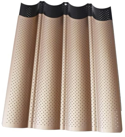 Alipis 1Pezzi Teglia per Baguette Antiaderente Resistente Calore Stampo per Pane con Aria per Sana Cucina Nero