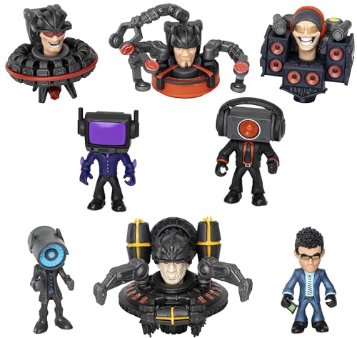 Skibidi Toilet Mystery Figures Series 2, Collectible Figures, Officially Licensed Skibidi Toilet Merch, Black