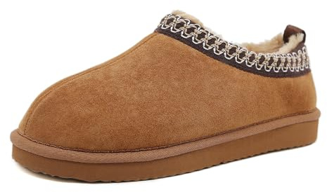 SMajong Pantofole Donna Uomo Inverno Peluche Ciabatte Casa Comode Scarpe di Cotone Morbida Nero Marrone 38 EU