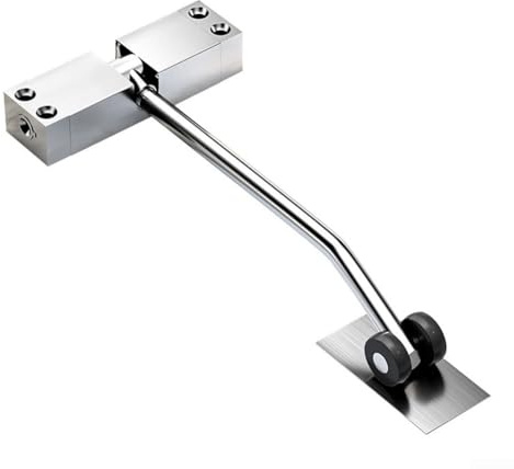 Chiudiporta automatico con puleggia regolabile in acciaio inossidabile e sistema di rimbalzo tampone per una chiusura liscia e controllata della porta di lunga durata e antiruggine