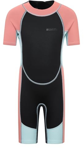 Mountain Warehouse Kids 2.5/2mm Shorty Wetsuit | Childrens Wetsuit with Adjustable Neck Closure, Easy Glide Zip & Comfy Flat Seams Neoprene Design, For Beach, Summer, Surfing