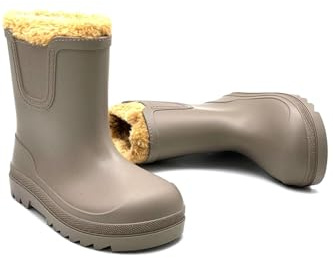 Igor Bottes De Pluie Barefoot Wide Chelsea Doublées Effet Mouton Taille 23 Couleur Taupe
