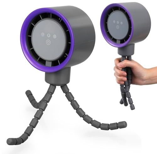 HOMSFOU Ventilador Portátil Recargable para Cochecito con Trípode Flexible y Motor Silencioso Adecuado para Fiesta Verano y Salidas Tranquilas con Ñiño
