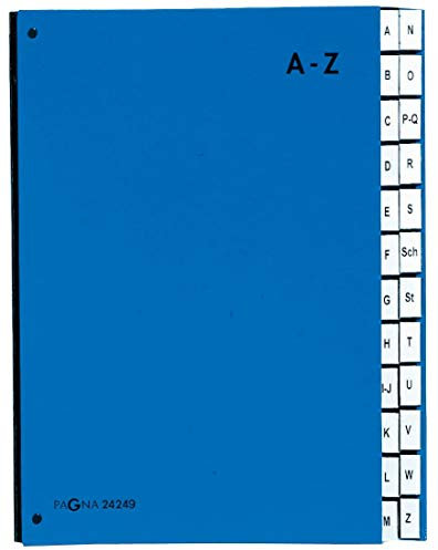 Pagna Pultordner Color (Pultmappe, 24 Fächer, A-Z) (blau | 3er Pack)