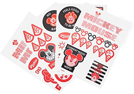 Grupo Erik Gadget Decals Disney Abziehbild Disney Mickey und Minnie Mouse wasserdichte und wiederverwendbare Aufkleber, Disney Fanartikel, Disney Geschenke