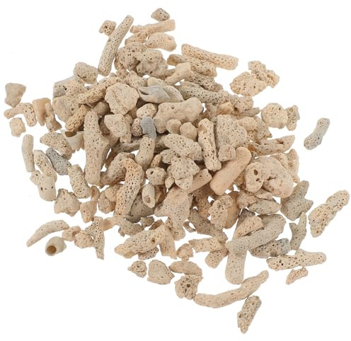 PATKAW 1 Bag of Aquarium Gravel Crushed Coral Pond Filter Media, Gravel Aquarium Coral Bone Sand Aquarium Biological Filter House Stones, Fish Tank Gravel Deco
