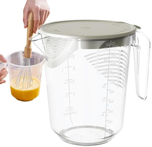 Outil multi-usages pour carafe, carafe à balances de cuisine, carafe à liquide de cuisine, gobelet à ustensiles de cuisine avec poignée, verre gradué de cuisine facile à lire pour la cuisson