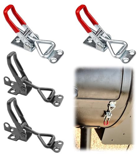 GUOYOU 4 Pièces Loquet a Bascule,Sauterelle de Serrage Loquet à Ressort Bascule Fermeture à Levier Loquet en Acier Inoxydable Attrape,pour Tiroirs,Armoires,Portes,Valises,Boîtes à Outils