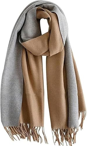 PFLife Bufanda de Cachemira Femenina 80'' x 27'' Bufanda de Regalo Femenina Pashmina Chal Suave y Cálida en Invierno Envuelta