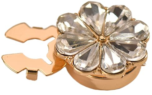 Botones de Estrás Clip On Broche Exquisito Brillante Decorativo