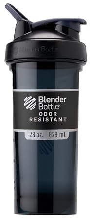 BlenderBottle Shaker Bottle Pro Series Perfect for Protein Shakes and Pre Workout, 28-Ounce, Black