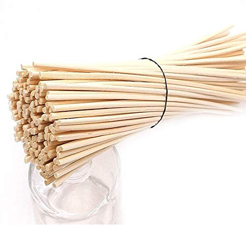 LOVSPA Reed Diffuser Sticks, Set of 80 Wood Rattan Replacement Reed Sticks for Diffuser Oil Bottles, 10 Bundles of 8 (8 inch)