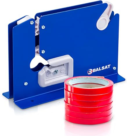 BALSAT Machine à fermer les sacs scellants Bleu laqué + 6 rouleaux rouges