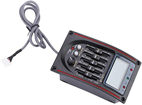 SEAFRONT 5 Band Akustikgitarre Preamp EQ LC-5 Equalizer Tuner Verstärker Piezo Tonabnehmer LCD