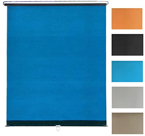 DZHTUF Tenda a Rullo con Ventose,Tenda a Rullo Oscurante per Finestra,Mini Tenda avvolgibile Oscurante,Tendine a Rullo Senza Foratura,casa Tende a Rullo con Sistema a Molla,Blue-45×125cm（18 * 49in）