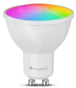 Nanoleaf Matter Essentials Glühbirne, Smarte RGBW GU10 LED Lampe - Matter über Thread, Bluetooth 16 Mio. Farben LED Lampe, Bildschirm Sync, Funktioniert mit Alexa Google Home Apple, Deko und Gaming