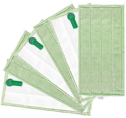Italdos Lot de 6 chiffons de rechange pour Folletto SP600 SP600S en microfibre compatibles avec Folletto Aspira Puli Lava Vert